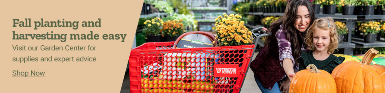 Fall Planting & Harvesting made easy. Visit our garden center for supplies and expert advice at Tractor Supply. Shop Now