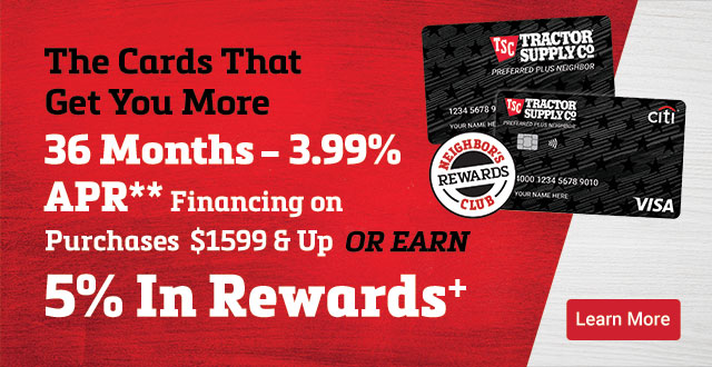 Neighbors Club 36 month 3.99% APR Financing available