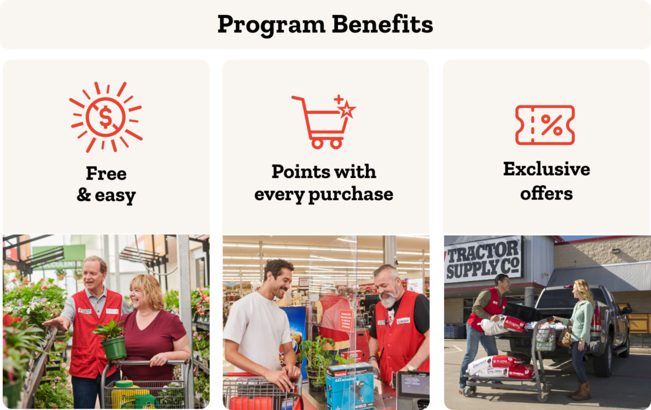 Program Benefits: Free and Easy, Points with every purchase, Exclusive offers