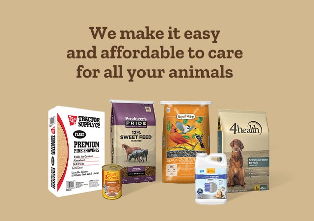 We make it easy and afforadalbe to care for all your animals 