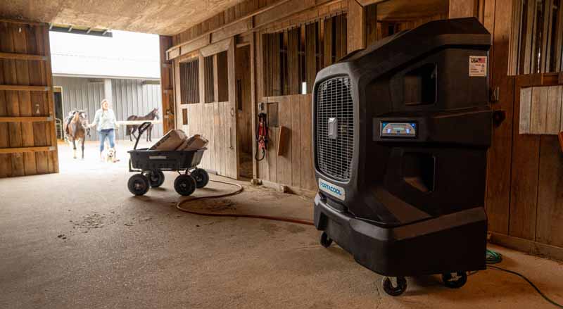 Large Cooling fan in barn