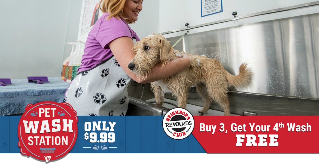 Pet Wash Station. Only $9.99. Buy 3, Get your. 4th wash free.