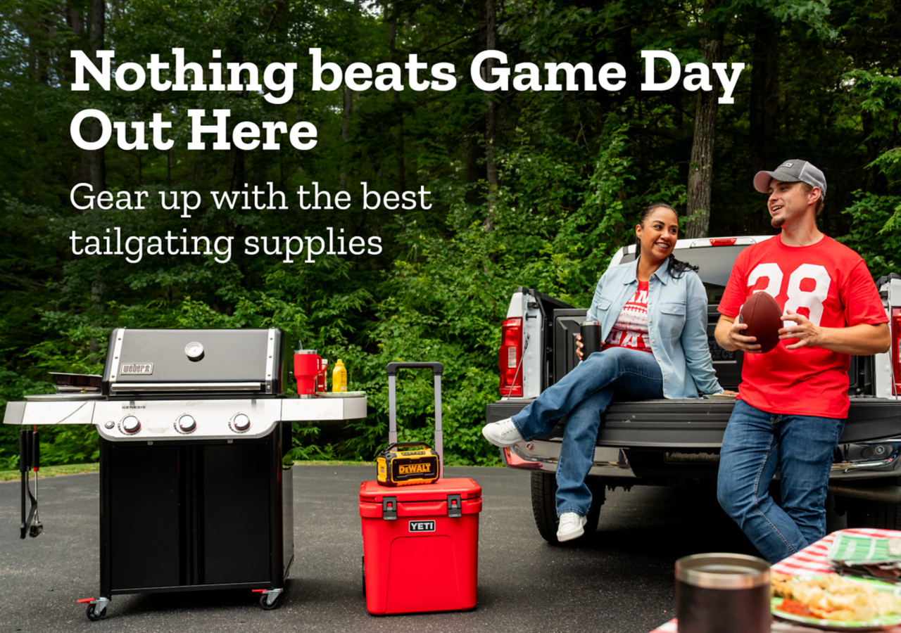 Nothing beats Game Day Out Here. Gear up with the best tailgating supplies